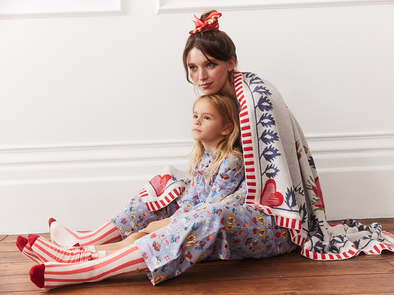 Woman and girl modelling clothing from the Cath Kidston outlet store.