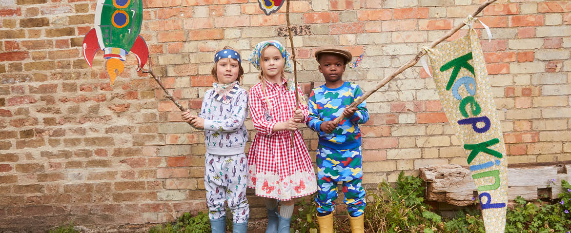 Children with products from Cath Kidston outlet