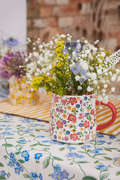 Flowers in printed Cath Kidston mug
